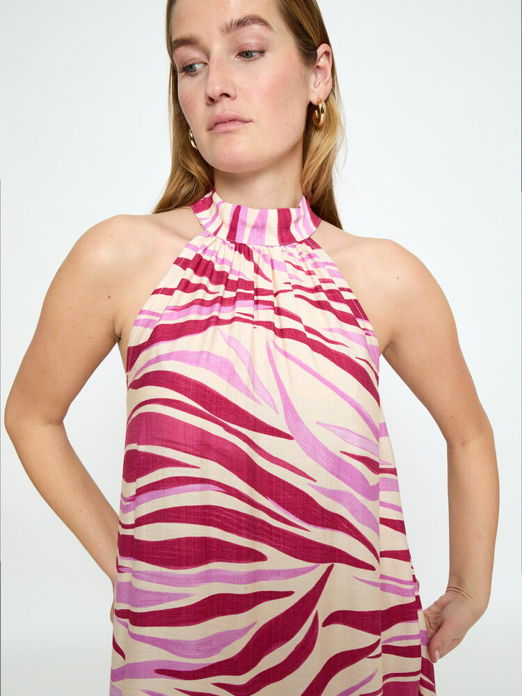 Peppercorn Opeya Halterneck Dress - Fuchsia Feodora Print