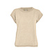 Peppercorn Remi Cap Sleeve Knit Top - Fog Sand Metallic