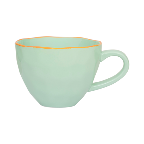 U.N.C. Good Morning Cup Cappucino /Tea Sculpted - Celadon
