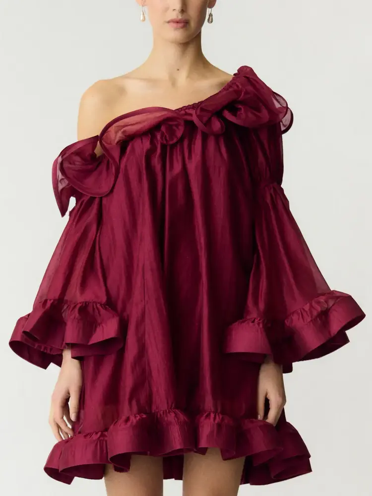 YAS Fallulah O/S Dress - Rhodondendron