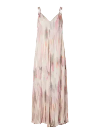 YAS Jamilla Strap Long Dress - Pale Peach Jamilla Print