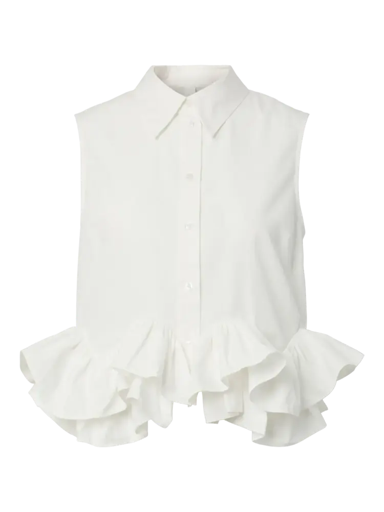 YAS Torina SL Shirt - Star White