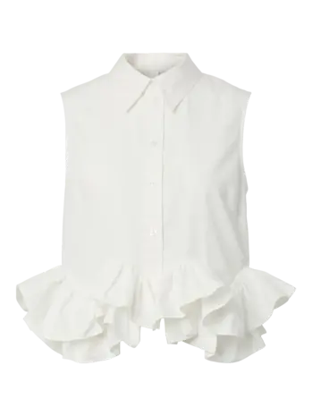 YAS Torina SL Shirt - Star White