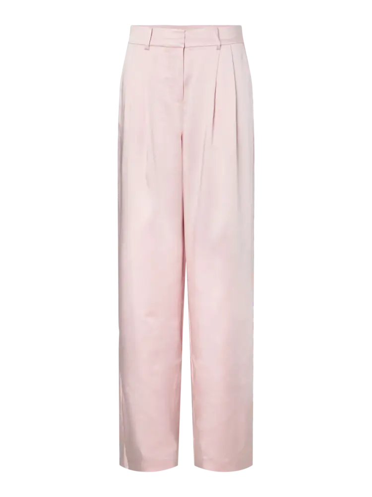 YAS Vima HW Satin Pants - Ballerina