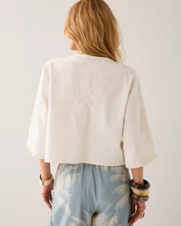 Summum Woman Jacket Embroidery - Ivory