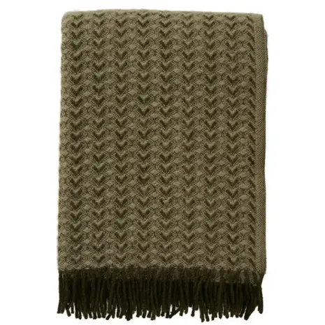 Klippan Plaid Ilse - Wood/green