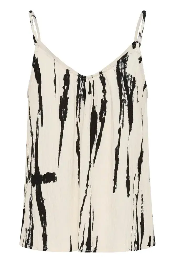 Culture Ora Strap Top - White/Black Mix