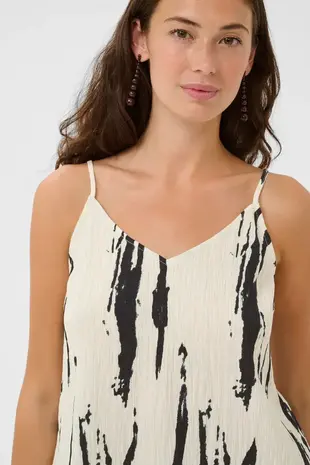 Culture Ora Strap Top - White/Black Mix