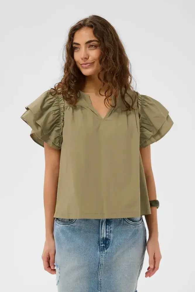 Culture Kipa Olena Blouse - Dusky Green