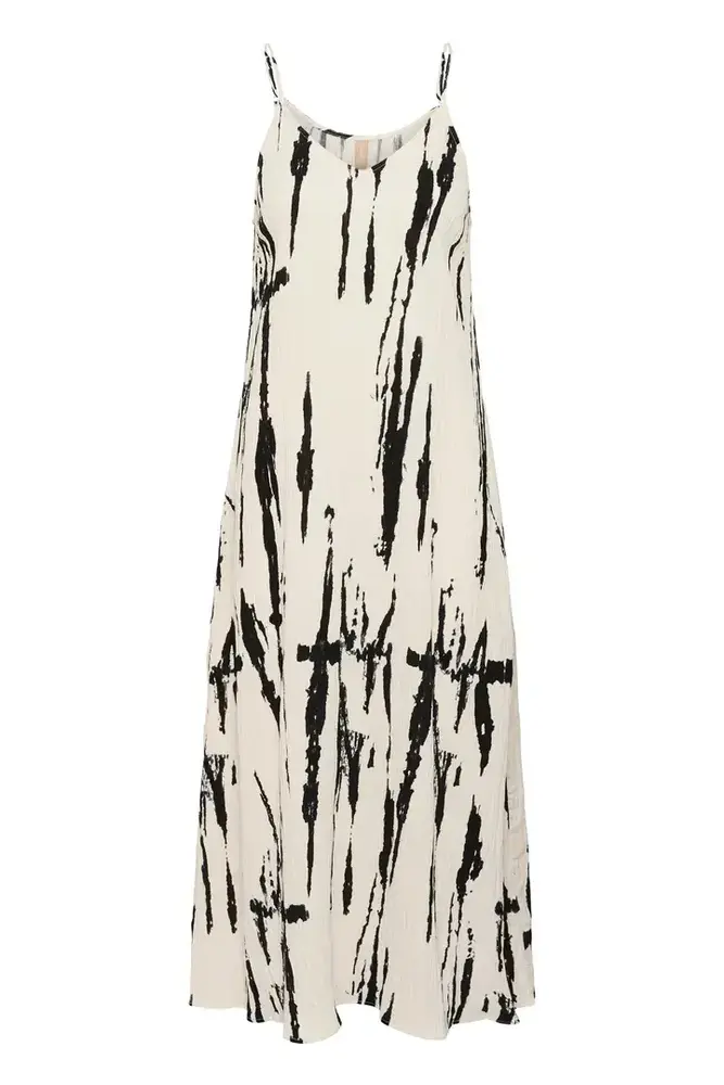 Culture Ora Strap Dress - White/Black Mix