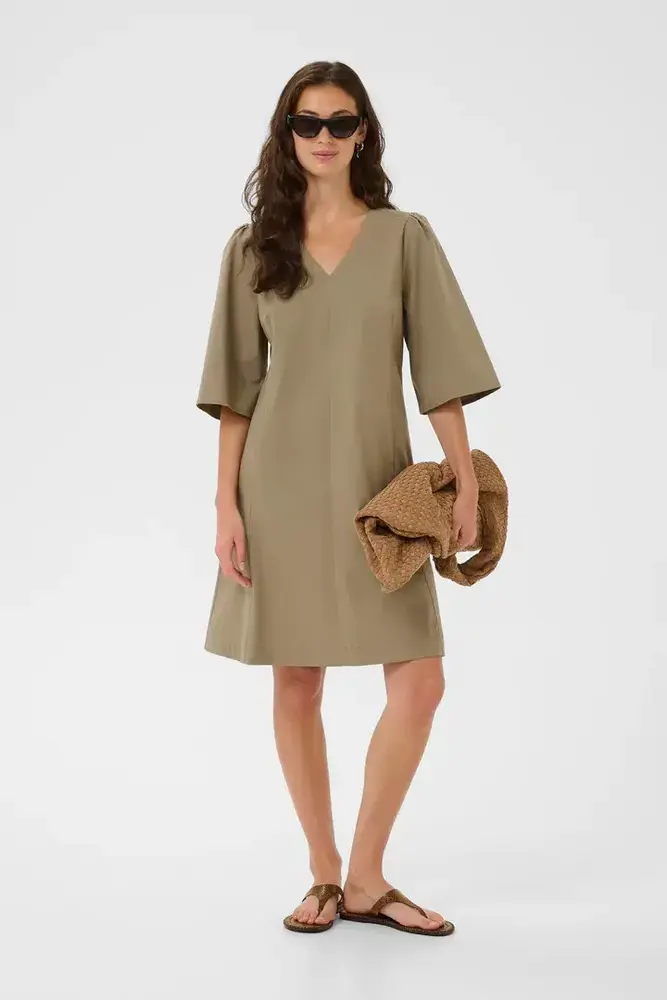 Culture Bendine Dress - Dusky Green