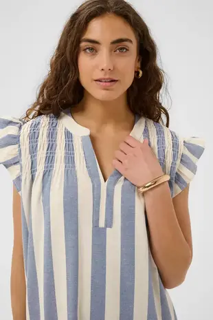 Culture Kapina Dress - Whitecap/Blue Stripe