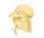 Sun Protection Flap Hat - Pale yellow