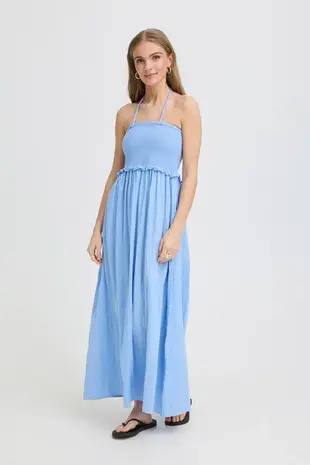 ICHI Foxa Dress - Placid Blue