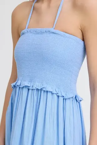 ICHI Foxa Dress - Placid Blue