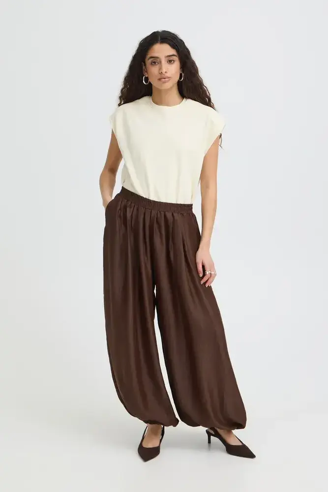 ICHI Balloon Pant - Chicory Coffee