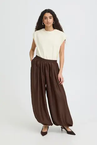 ICHI Balloon Pant - Chicory Coffee