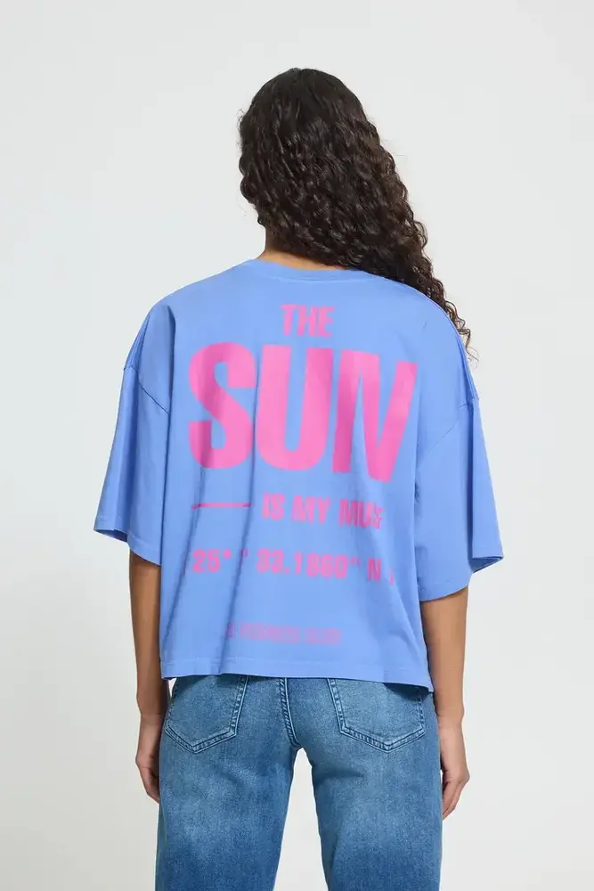 ICHI Nica Shirt - Wedgewood/Very Berry