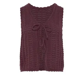 ICHI Dosia Waistcoat - Vineyard Wine