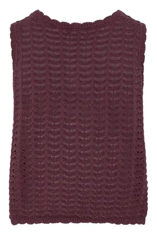 ICHI Dosia Waistcoat - Vineyard Wine