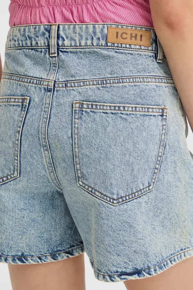 ICHI Aveny Short - Light Blue Bleached