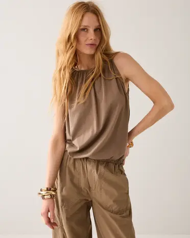 Summum Woman Top Fluid – Deep Fig