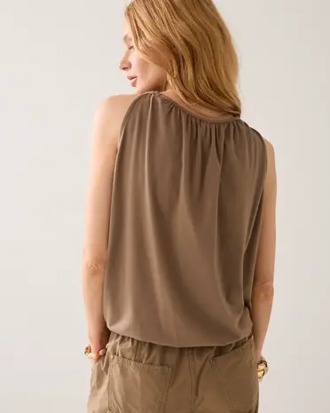 Summum Woman Top Fluid – Deep Fig