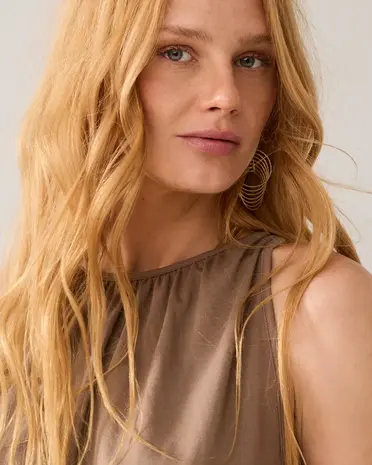 Summum Woman Top Fluid – Deep Fig