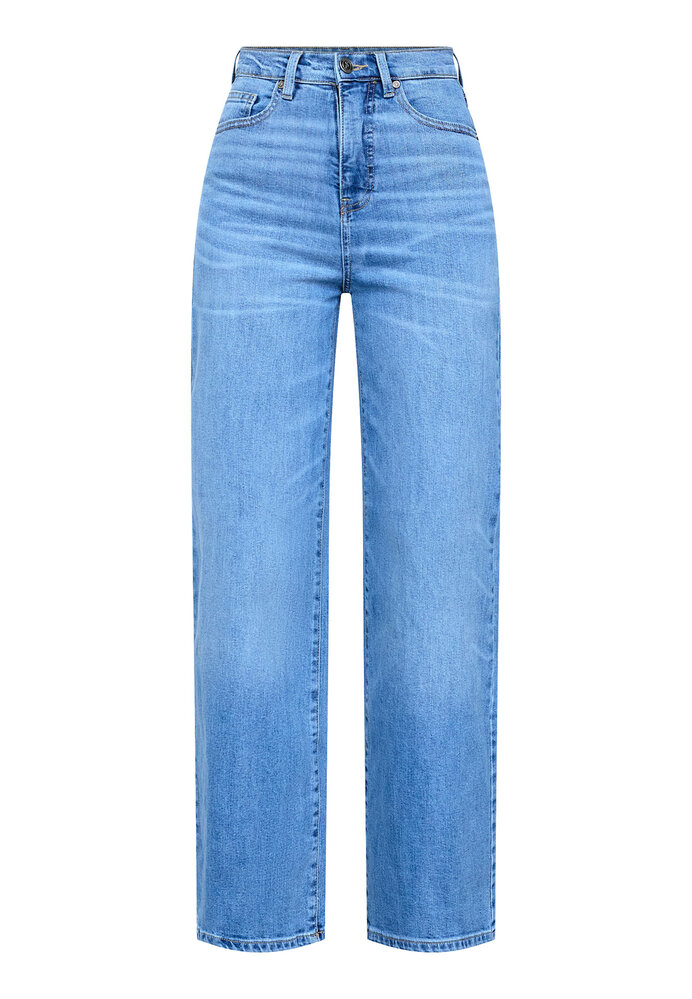 SistersPoint Owi Wide Jeans – Med Blue