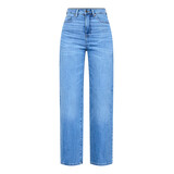 SistersPoint Owi Wide Jeans – Med Blue