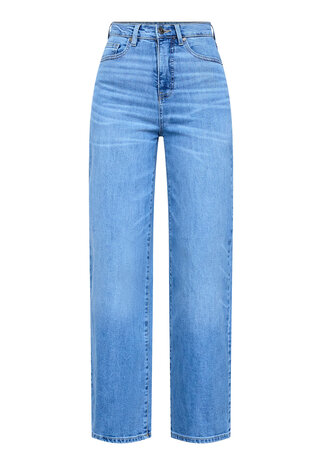 SistersPoint Owi Wide Jeans – Med Blue