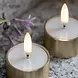 Uyuni LED melted tealight, Brass finish, 2-pack, 4,1x2,3 cm