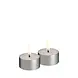 Uyuni LED melted tealight, Silver finish, 2-pack, 4,1x2,3 cm
