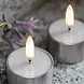 Uyuni LED melted tealight, Silver finish, 2-pack, 4,1x2,3 cm