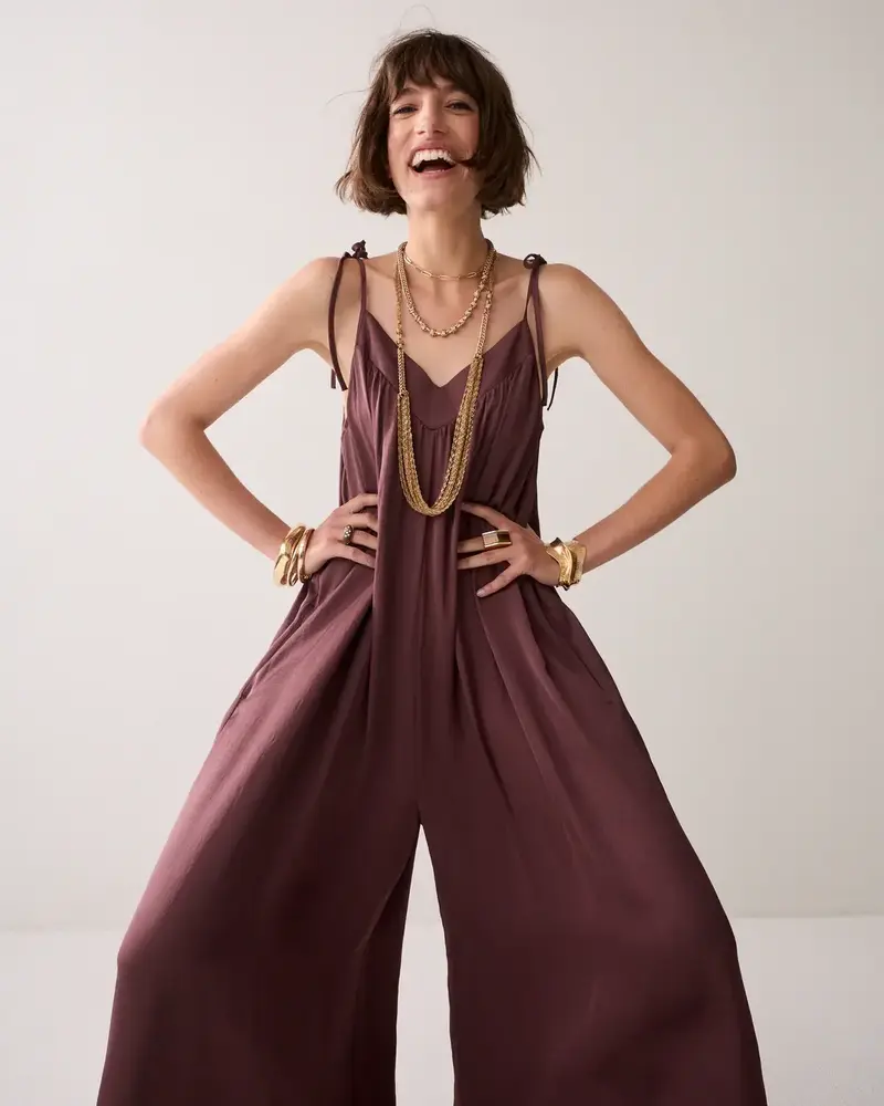 Summum Woman Jumpsuit Silky touch – Deep Fig