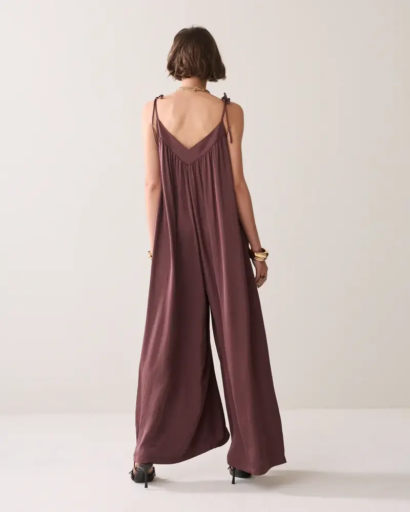 Summum Woman Jumpsuit Silky touch – Deep Fig