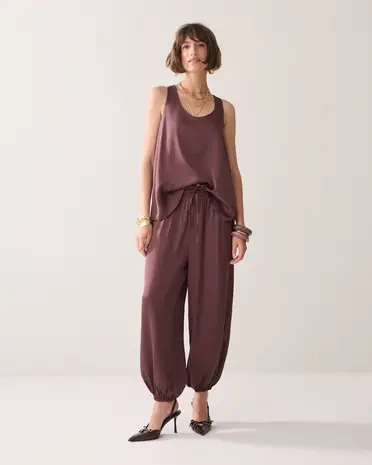 Summum Woman Trousers Silky touch – Deep Fig