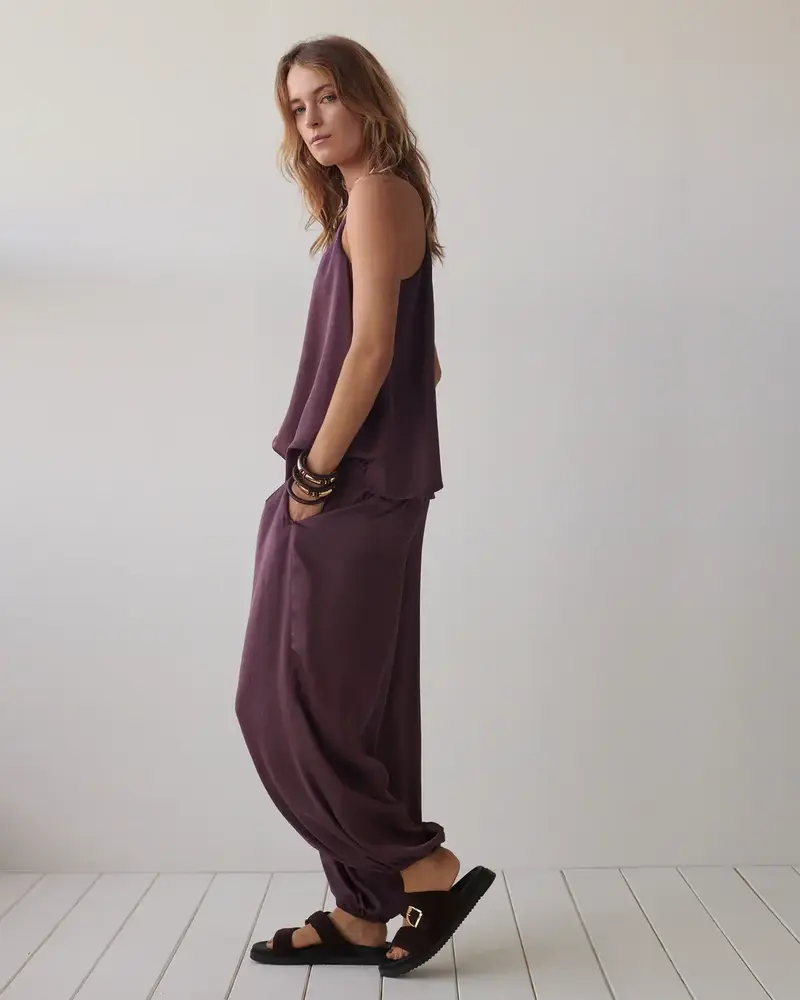 Summum Woman Trousers Silky touch – Deep Fig