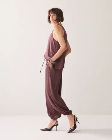 Summum Woman Trousers Silky touch – Deep Fig