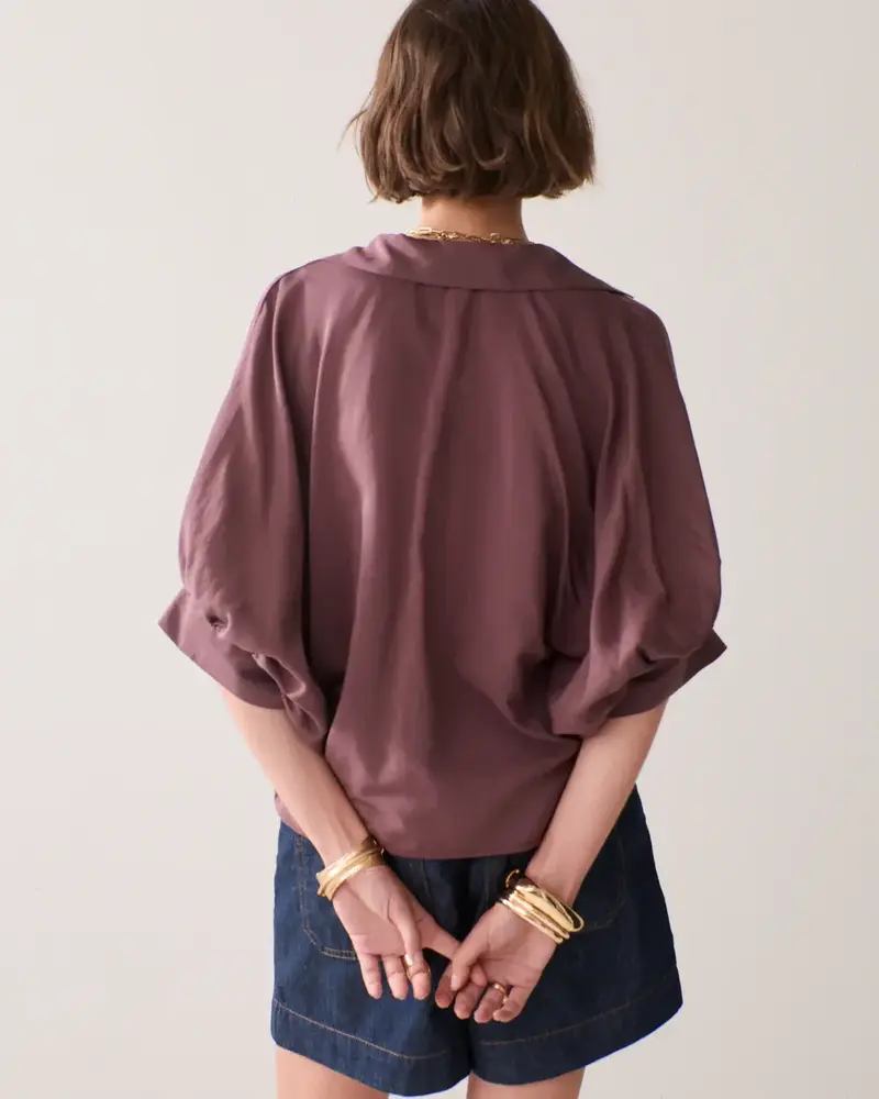 Summum Woman Blouse batsleeves – Deep Fig