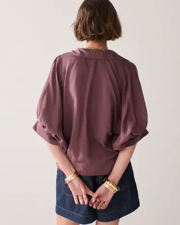 Summum Woman Blouse batsleeves – Deep Fig