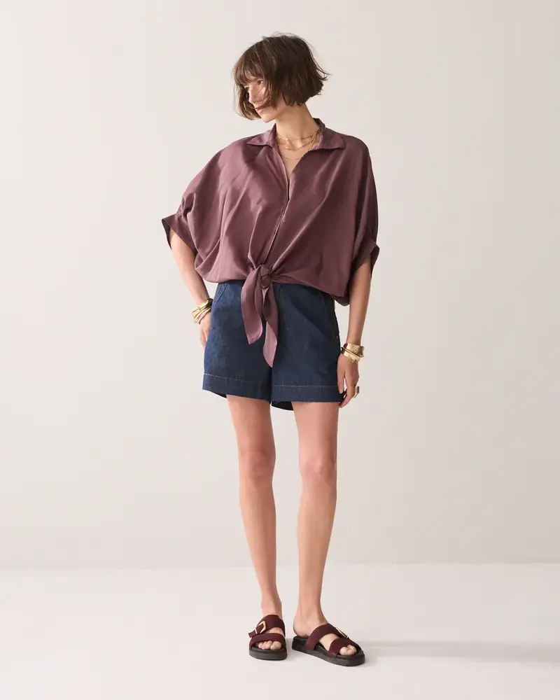 Summum Woman Blouse batsleeves – Deep Fig