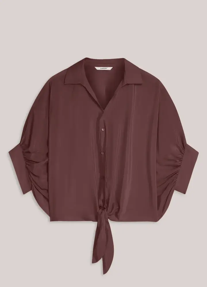 Summum Woman Blouse batsleeves – Deep Fig