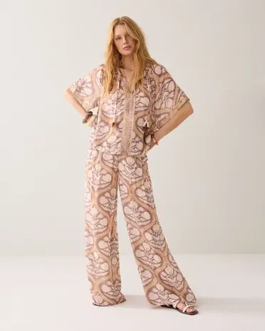 Summum Woman Top Art deco print – Multicolour