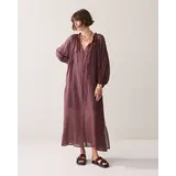 Summum Woman Dress Ramie – Deep Fig