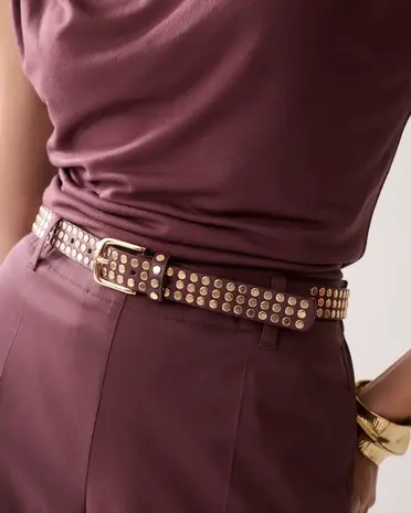 Summum Woman Belt studs – Deep Fig