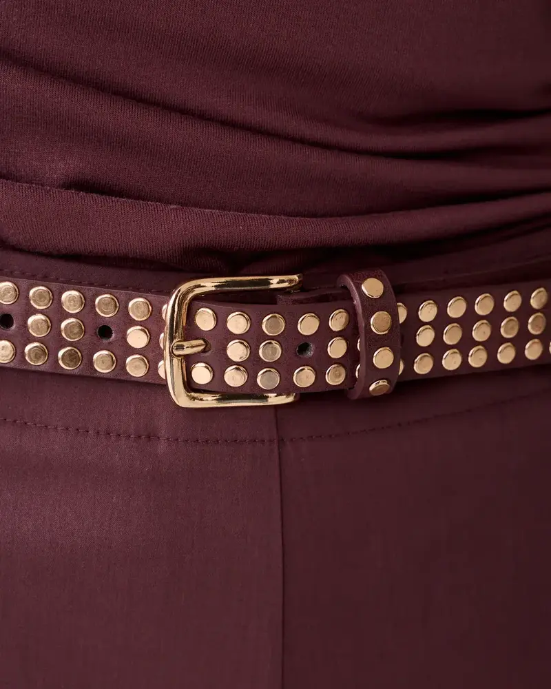 Summum Woman Belt studs – Deep Fig