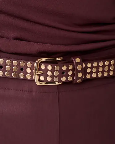 Summum Woman Belt studs – Deep Fig