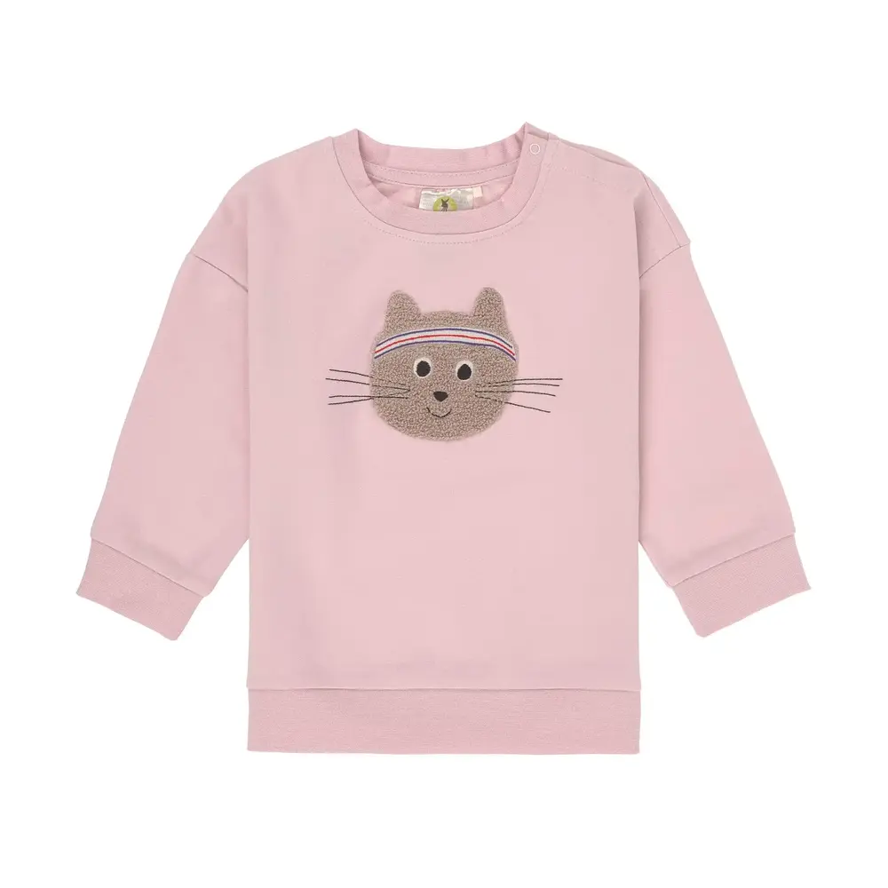 Lassig Kids Sweater GOTS Cat - Cloud Pink Lassig Kids Sweater GOTS Cat - Cloud Pink