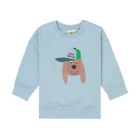 Lassig Kids Sweater GOTS Dog - Pale Blue Lassig Kids Sweater GOTS Dog - Pale Blue